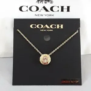COACH コーチ F54514 ネックレス Open Circle Stone Necklace COACH Open Circle Stone Necklace F54514 NWT Color Rose Gold